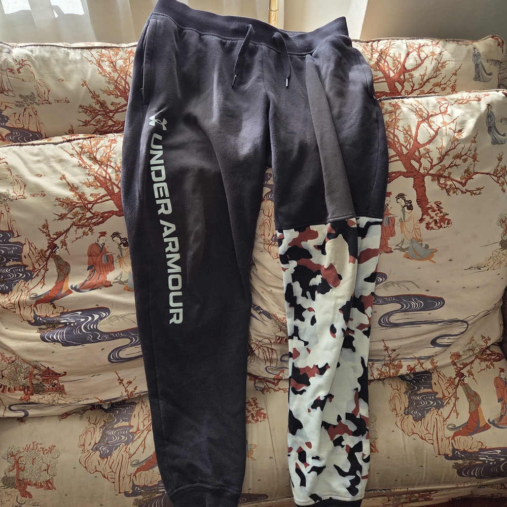 Under Armour Black and Camo Sweatpants